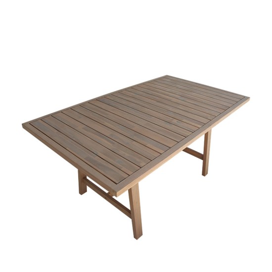 Τραπεζαρία Malibu  μασίφ ξύλο ακακίας 160x90x75εκ Σετ 5τεμ