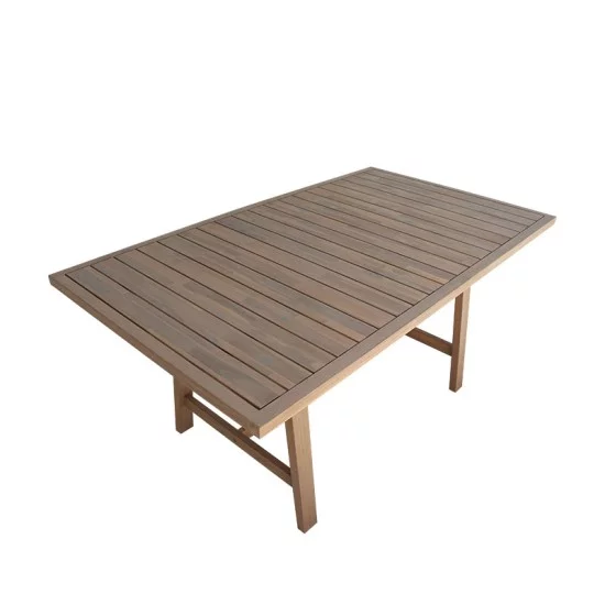 Τραπεζαρία Malibu  μασίφ ξύλο ακακίας 160x90x75εκ Σετ 5τεμ