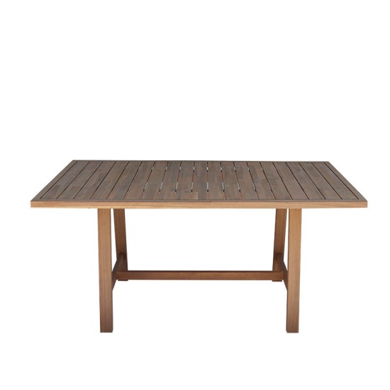 Τραπεζαρία Malibu  μασίφ ξύλο ακακίας 180x90x75εκ Σετ 7τεμ