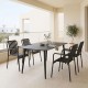 Τραπεζαρία Heven Vista  σετ 5τεμ μαύρο αλουμίνιο 150x80x72εκ