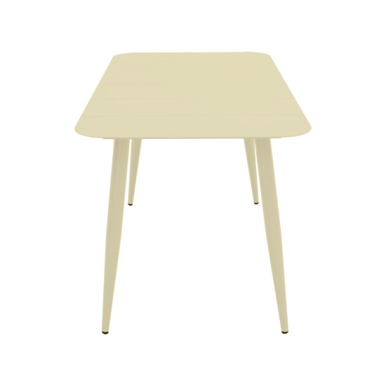 Τραπεζαρία Heven Vista  σετ 7τεμ σαμπανί αλουμίνιο 120x70x72εκ