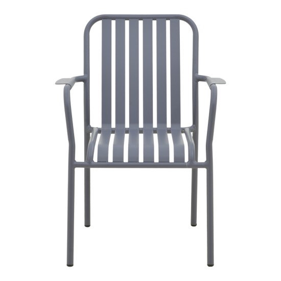 Τραπεζαρία Heven Vista  σετ 3τεμ ανθρακί αλουμίνιο 80x80x72εκ