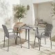 Τραπεζαρία Heven Vista  σετ 3τεμ ανθρακί αλουμίνιο 80x80x72εκ