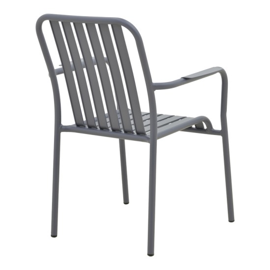 Τραπεζαρία Heven Vista  σετ 5τεμ ανθρακί αλουμίνιο 120x70x72εκ