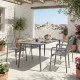 Τραπεζαρία Heven Vista  σετ 5τεμ ανθρακί αλουμίνιο 150x80x72εκ