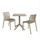 Τραπεζαρία Groovy Zoi  σετ 3τεμ cappuccino PP 60x60x76εκ
