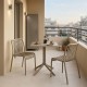 Τραπεζαρία Groovy Zoi  σετ 3τεμ cappuccino PP 60x60x76εκ