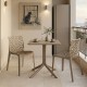 Τραπεζαρία Groovy Hush  σετ 3τεμ cappuccino PP 60x60x76εκ