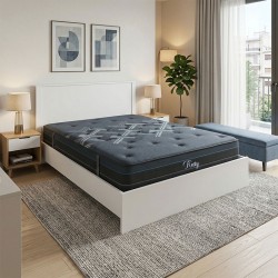 Κρεβάτι με στρώμα Athos-Resty  λευκό 160x200εκ