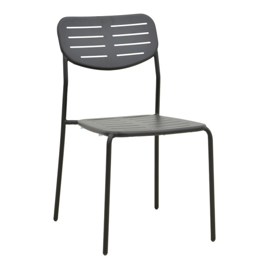 Τραπεζαρία Moraja Deraby Ι  σετ 5τεμ μαύρο μέταλλο 140x80x72εκ