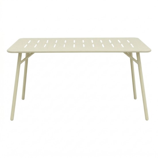 Τραπεζαρία Moraja Deraby  σετ 5τεμ κρεμ μέταλλο 140x80x72εκ