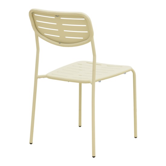 Τραπεζαρία Moraja Deraby Ι  σετ 5τεμ κρεμ μέταλλο 140x80x72εκ