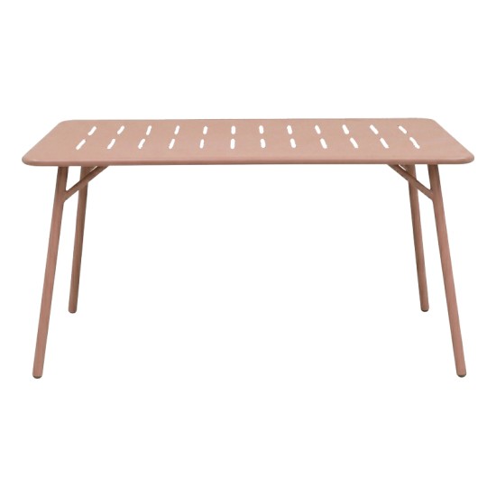 Τραπεζαρία Moraja Deraby  σετ 5τεμ terracotta μέταλλο 140x80x72εκ