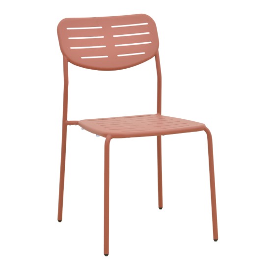 Τραπεζαρία Moraja Deraby Ι  σετ 5τεμ terracotta μέταλλο 140x80x72εκ