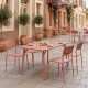 Τραπεζαρία Moraja Deraby Ι  σετ 5τεμ terracotta μέταλλο 140x80x72εκ