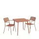 Τραπεζαρία Moraja Federal  σετ 3τεμ terracotta μέταλλο 70x70x73εκ