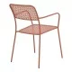 Τραπεζαρία Moraja Federal  σετ 3τεμ terracotta μέταλλο 70x70x73εκ