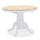 Τραπεζαρία Dallan Lars  5τεμ λευκό rubberwood Φ100(+38)x100x75εκ