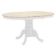 Τραπεζαρία Dallan Lars  5τεμ λευκό rubberwood Φ100(+38)x100x75εκ