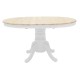 Τραπεζαρία Dallan Lars  5τεμ λευκό rubberwood Φ100(+38)x100x75εκ