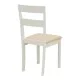 Τραπεζαρία Dallan Lars  5τεμ λευκό rubberwood Φ100(+38)x100x75εκ