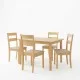 Τραπεζαρία Dallan Country  5τεμ σε φυσική απόχρωση rubberwood 120-150x80x74εκ