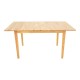 Τραπεζαρία Dallan Country  7τεμ σε φυσική απόχρωση rubberwood 120-150x80x74εκ