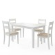 Τραπεζαρία Dallan Mabor  5τεμ λευκό rubberwood 120-150x80x73,8εκ