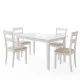Τραπεζαρία Dallan Mabor  5τεμ λευκό rubberwood 120-150x80x73,8εκ