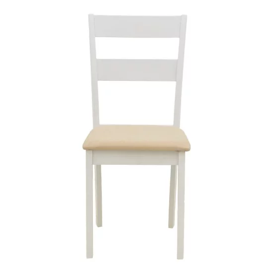 Τραπεζαρία Dallan Mabor  5τεμ λευκό rubberwood 120-150x80x73,8εκ
