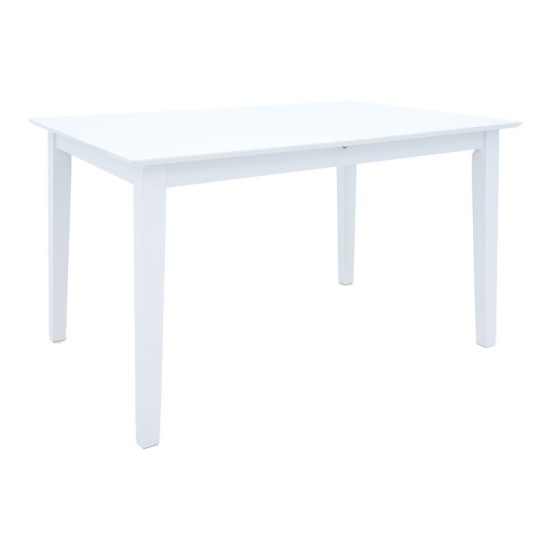 Τραπεζαρία Dallan Mabor  5τεμ λευκό rubberwood 120-150x80x73,8εκ