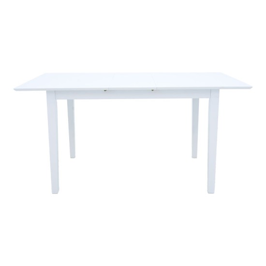 Τραπεζαρία Dallan Mabor  5τεμ λευκό rubberwood 120-150x80x73,8εκ