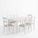 Τραπεζαρία Dallan Mabor  7τεμ λευκό rubberwood 120-150x80x73,8εκ