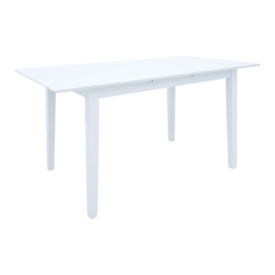 Τραπεζαρία Dallan Mabor  7τεμ λευκό rubberwood 120-150x80x73,8εκ