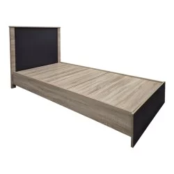 Κρεβάτι με στρώμα Athos Sleepy  sonoma ανθρακί 90x190εκ