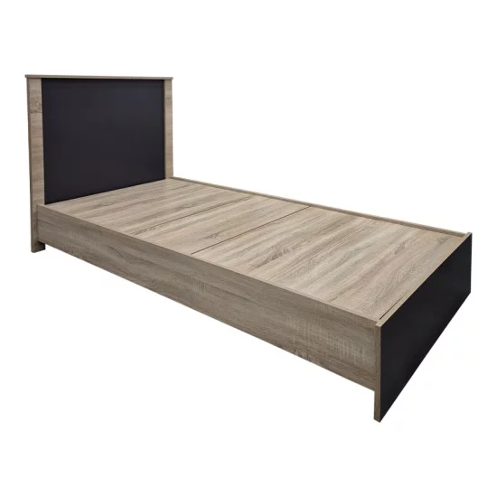 Κρεβάτι με στρώμα Athos Sleepy  sonoma ανθρακί 90x190εκ