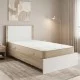 Κρεβάτι με στρώμα Athos Sleepy  sonoma λευκό 90x190εκ