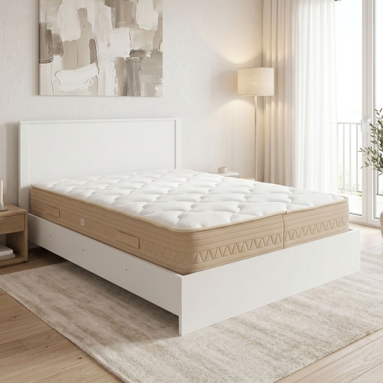 Κρεβάτι με στρώμα Athos Sleepy  λευκό 160x200εκ