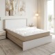 Κρεβάτι με στρώμα Athos Sleepy  sonoma λευκό 160x200εκ
