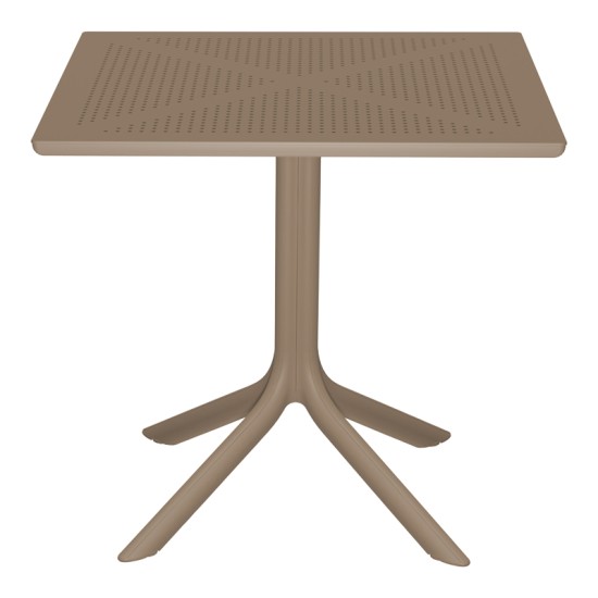 Τραπεζαρία Zoi Groovy  σετ 3τεμ cappuccino PP 80x80x74εκ