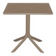 Τραπεζαρία Zoi Groovy  σετ 3τεμ cappuccino PP 80x80x74εκ