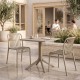 Τραπεζαρία Zoi Groovy  σετ 3τεμ cappuccino PP 80x80x74εκ