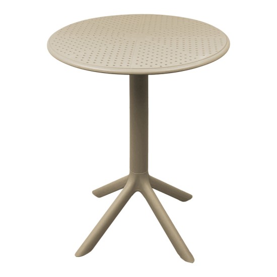 Τραπεζαρία Mercon Hush  σετ 3τεμ cappuccino PP Φ60x75εκ