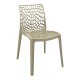 Τραπεζαρία Mercon Hush  σετ 3τεμ cappuccino PP Φ60x75εκ