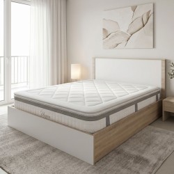 Κρεβάτι με στρώμα Athos Utopia  sonoma και λευκό 160x200εκ