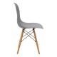 Τραπεζαρία με Καρέκλες Julita γκρι και Τραπέζι Antoro γυαλί με μαύρο μέταλλο Φ80x75εκ Σετ 5τεμ