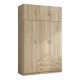 Ντουλάπα τρίφυλλη με πατάρι Alvia  sonoma 150x51x240εκ