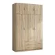 Ντουλάπα τρίφυλλη με πατάρι Alvia  sonoma 150x51x240εκ