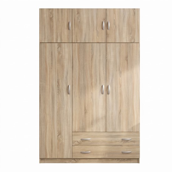 Ντουλάπα τρίφυλλη με πατάρι Alvia  sonoma 150x51x240εκ