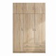 Ντουλάπα τρίφυλλη με πατάρι Alvia  sonoma 150x51x240εκ